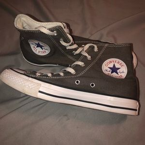 Gray high top converse